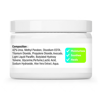 Heel Crack Cream with Avocado, Aqua & Urea by Mint and Ocean - Deeply Hydrates, Repairs and Nourishes Cracked Heels - 50gm